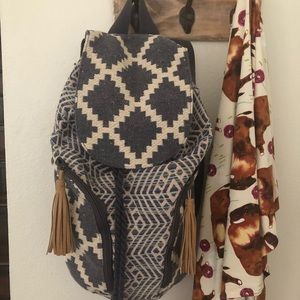 Boho drawstring backpack